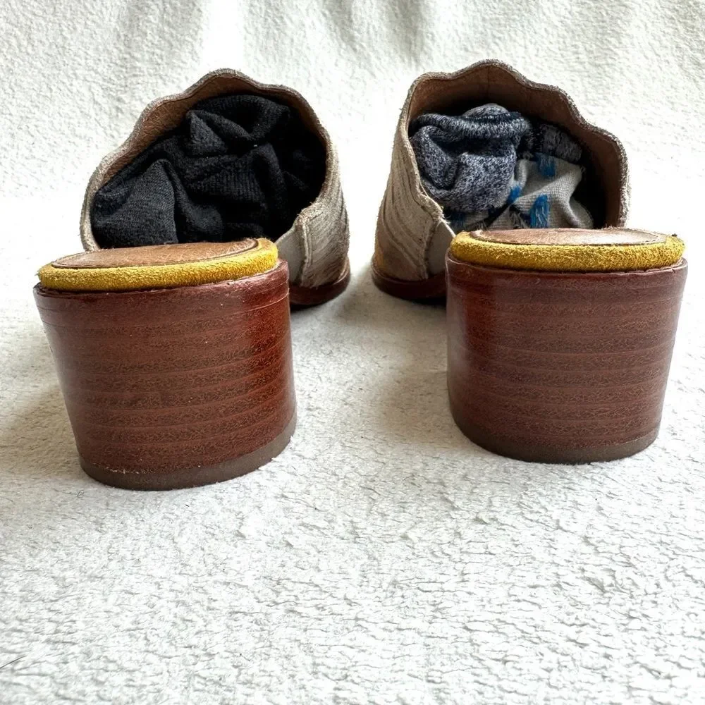 Frye Cindy Wave Mule block heel sandal‎ 6.5 M
